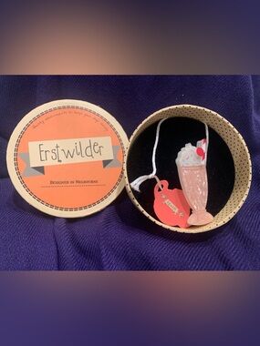 Erstwilder Brooch - Shake, Rattle and Roll - Pink Milkshake Brooch